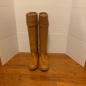 Knee high vintage leather Frye boots